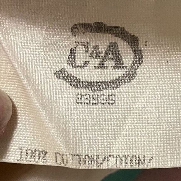 80s Vintage C&A 100% Cotton Pastel Floral High-Waisted A-Line Skirt Size M - Picture 4 of 5